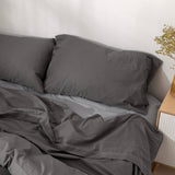 Basic Cotton Pillowcase, Dark Grey
