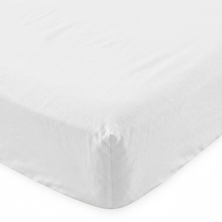 White Basic cotton fitted sheet