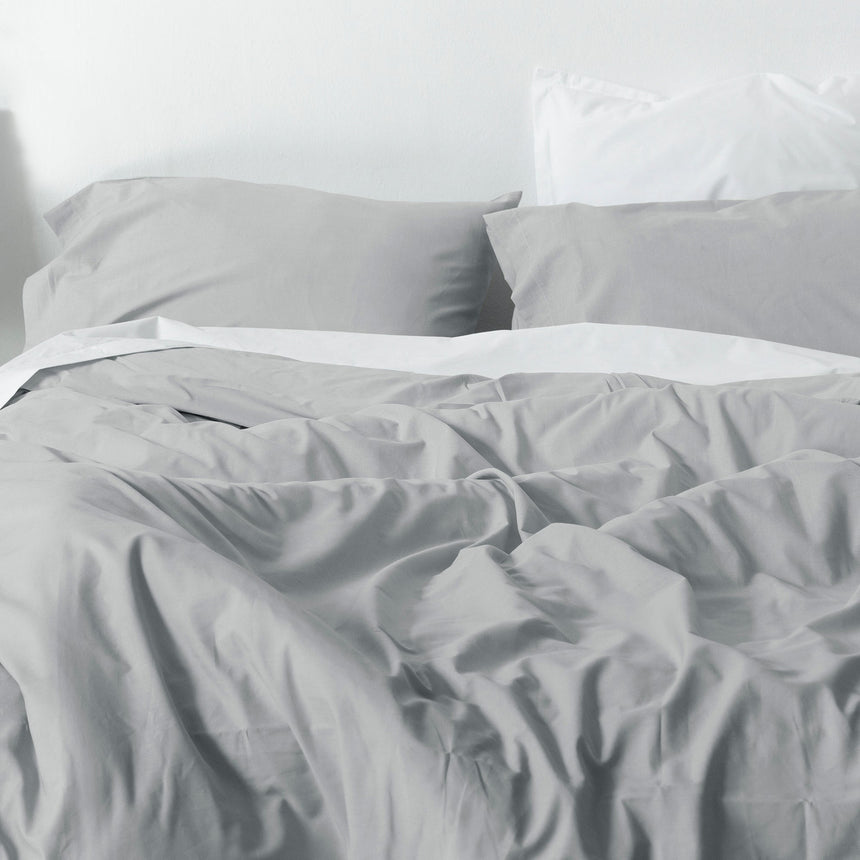 Basic Duvet Cover, Light Grey