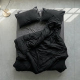 Basic Cotton Duvet Cover, Black