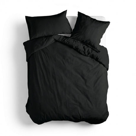 Basic Cotton Duvet Cover, Black