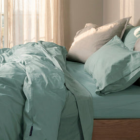 Mint basic cotton duvet cover