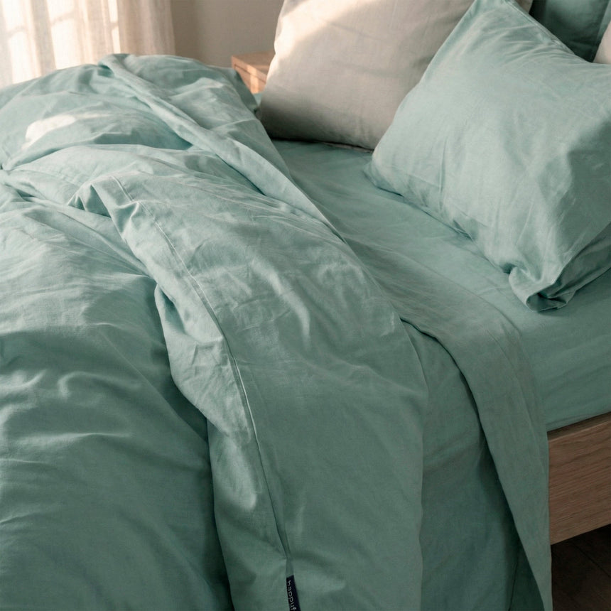Basic Cotton Duvet Cover, Mint