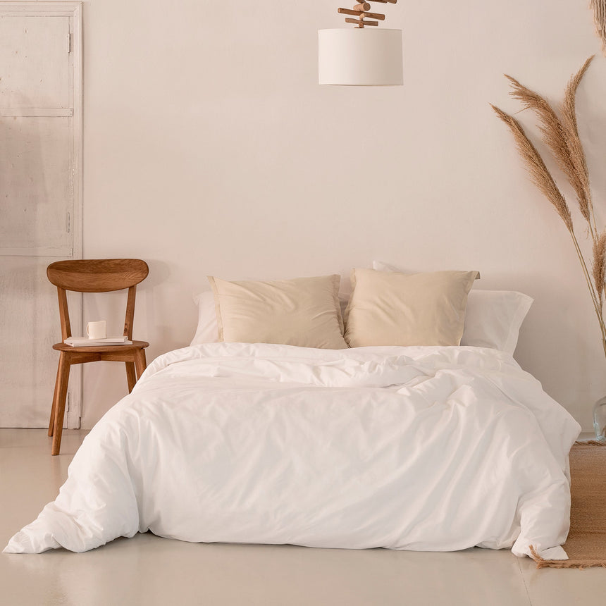 White Basic cotton duvet cover