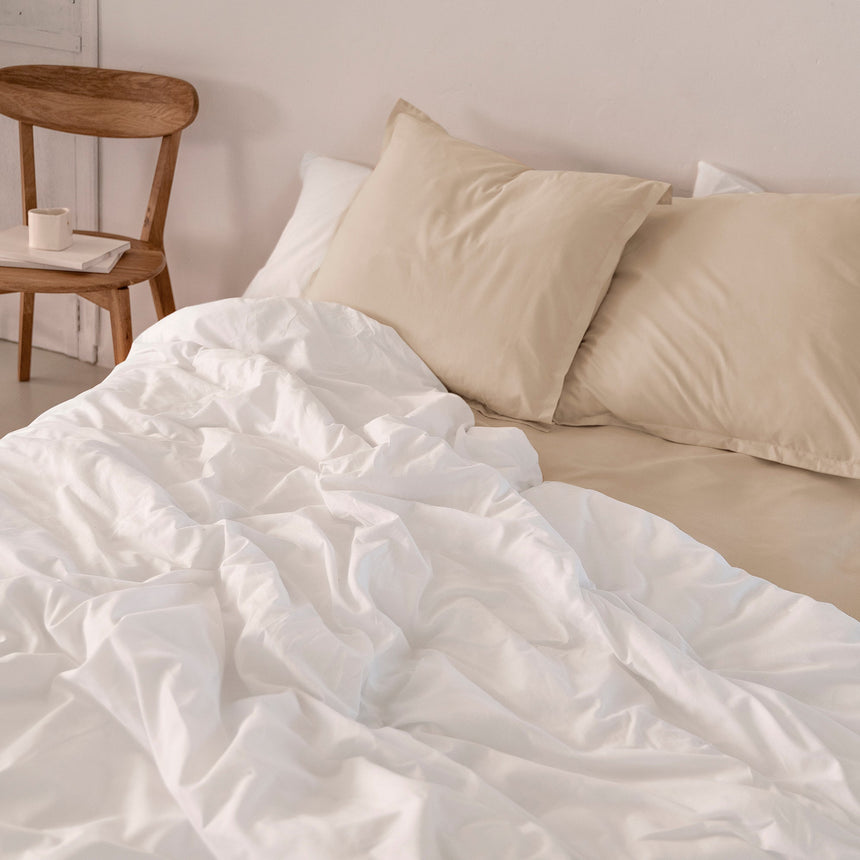 Basic Cotton Duvet Cover, White