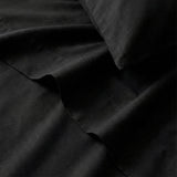 Basic Cotton Flat Sheet, Black