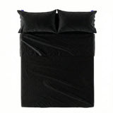 Basic Cotton Flat Sheet, Black
