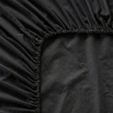 Basic Cotton Fitted Sheet, Black