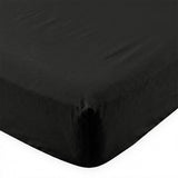 Black Basic cotton fitted sheet