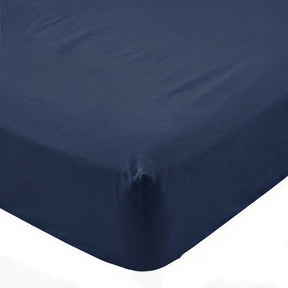 Navy Blue Basic cotton fitted sheet