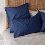 Basic Cotton Pillowcase, Navy Blue