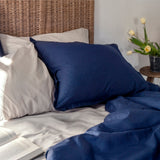 Basic Cotton Pillowcase, Navy Blue