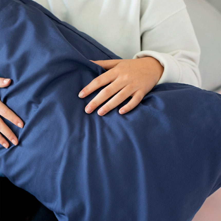 Basic Cotton Pillowcase, Navy Blue