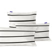 White pillowcase with black horizontal stripes