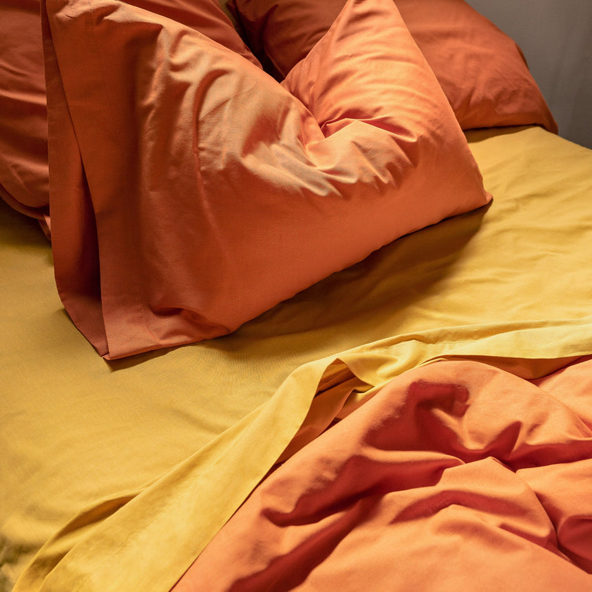 Basic Cotton Duvet Cover, Terracotta