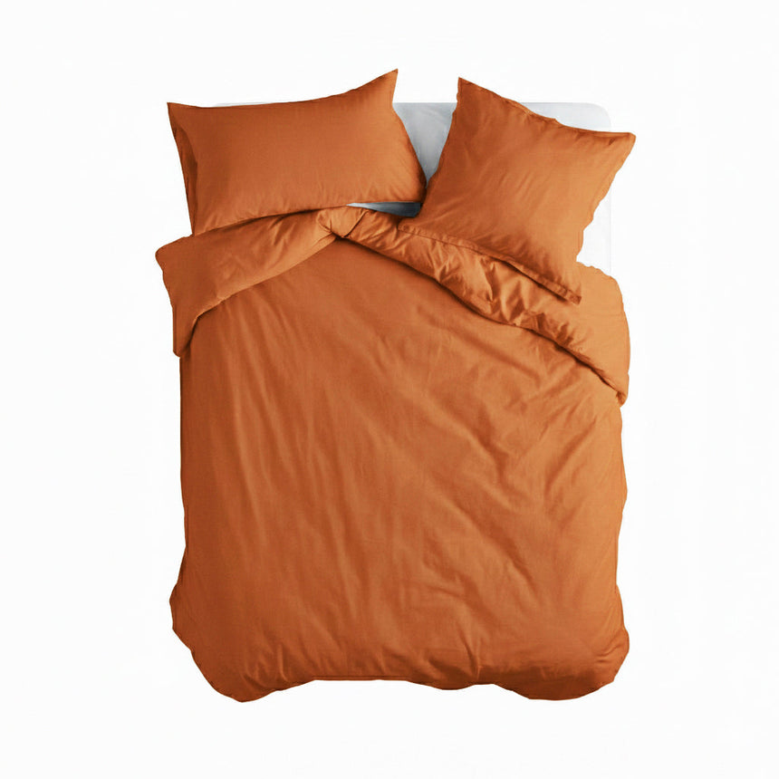 Basic Cotton Duvet Cover, Terracotta