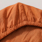 Basic Cotton Fitted Sheet, Terracotta