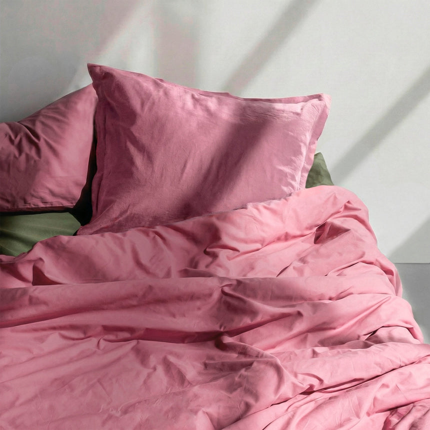 Basic Cotton Pillowcase, Magenta