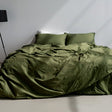 Olive Green Basic cotton duvet cover