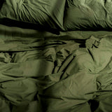 Basic Cotton Duvet Cover, Olive Green