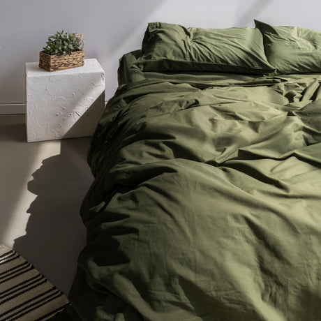 Duvet Cover Basic Olive Green