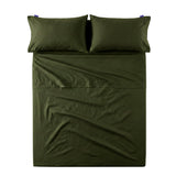 Basic Cotton Flat Sheet, Olive Green