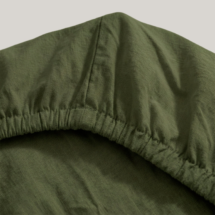 Fitted Sheet Basic Olive Green