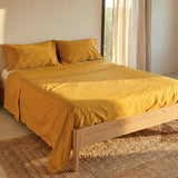 Mustard basic cotton flat sheet