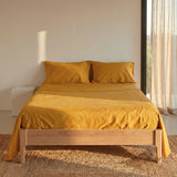 Basic Cotton Flat Sheet, Mustard