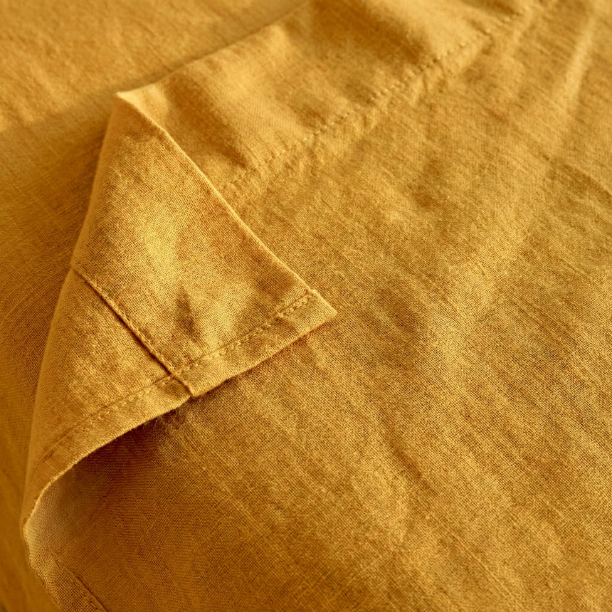 Basic Cotton Flat Sheet, Mustard