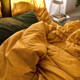 Basic Cotton Duvet Cover, Mustard