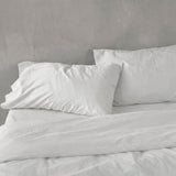 Basic Percale Cotton Pillowcase, White