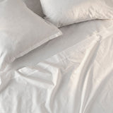 Basic Percale Cotton Flat Sheet, White
