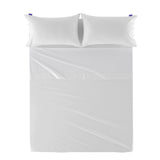 Basic Percale Cotton Flat Sheet, White