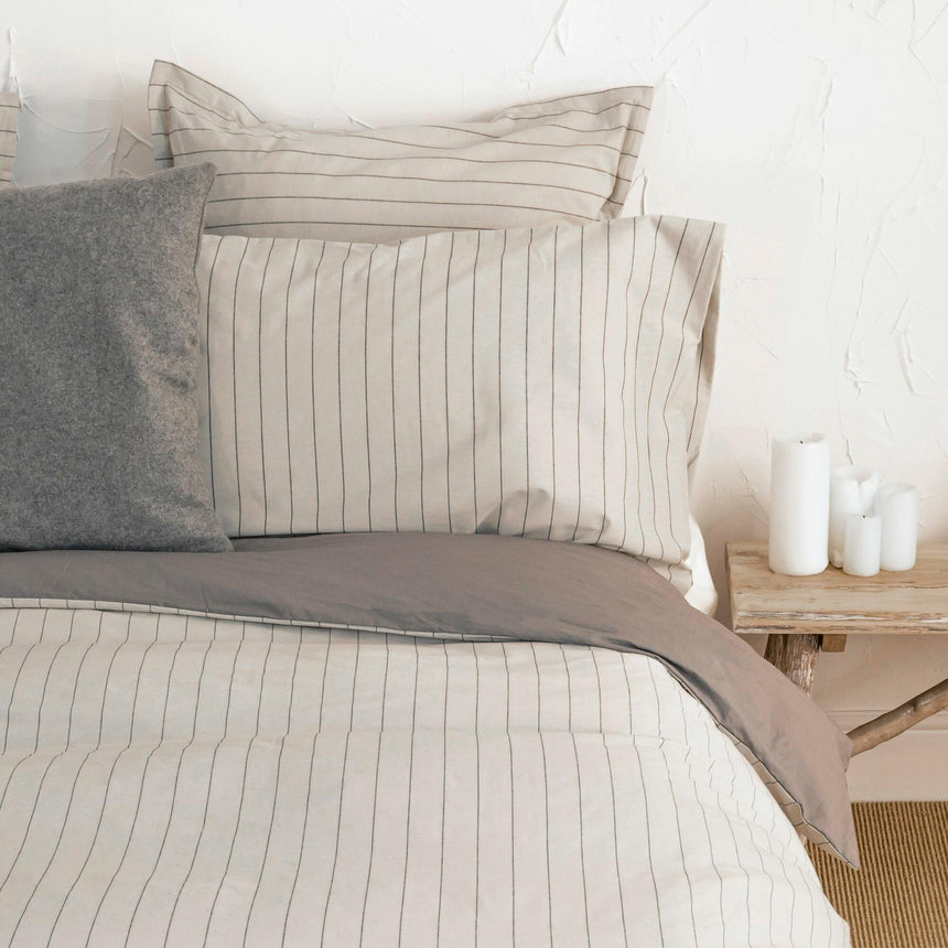 Oxford Jacquard Pillowcase, Beige