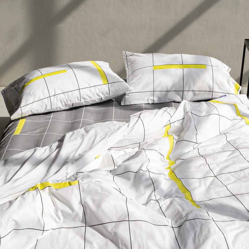 Firefly Cotton Pillowcase, Yellow