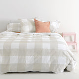 Gingham Funda nórdica Beige
