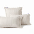 Pillowcases with fine beige and white stripes