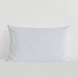 White cotton terry waterproof pillow protector with a zip