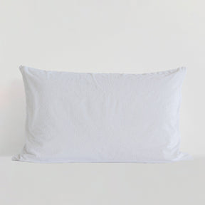 White cotton terry waterproof pillow protector with a zip