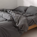Basic Cotton Duvet Cover, Dark Grey