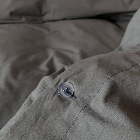 Basic Cotton Duvet Cover, Dark Grey
