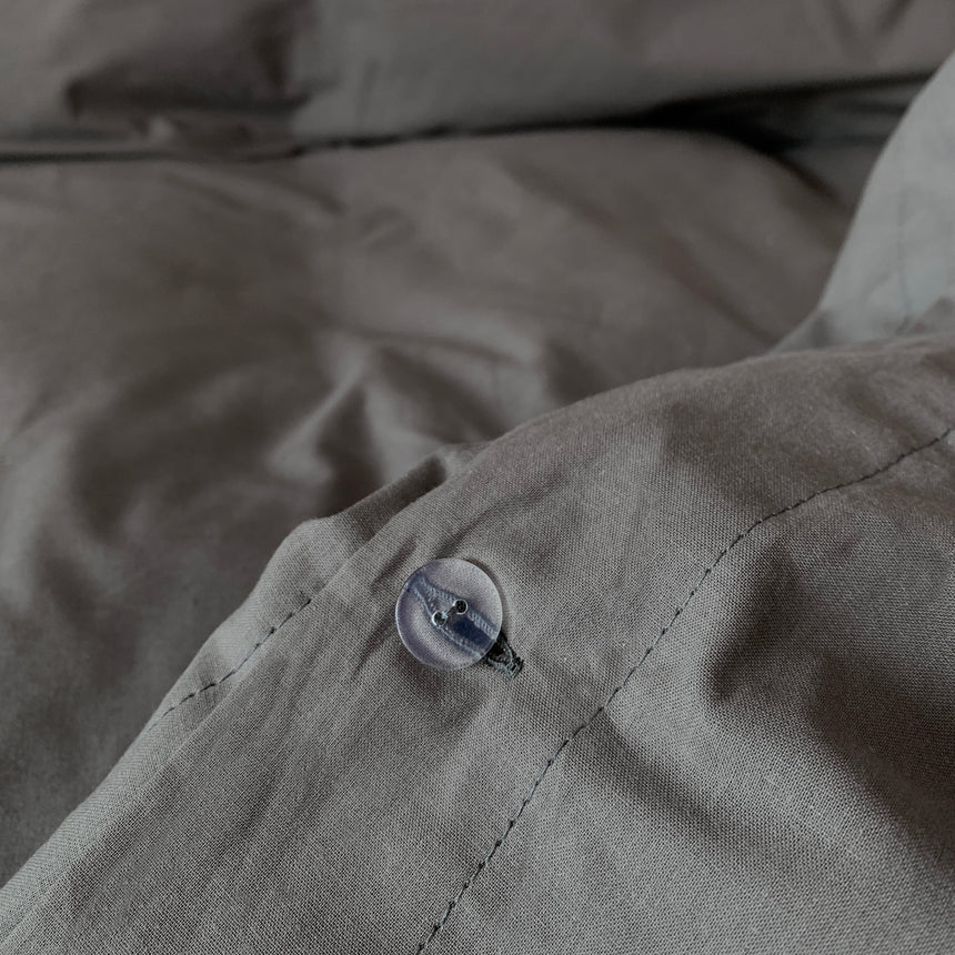 Basic Cotton Duvet Cover, Dark Grey