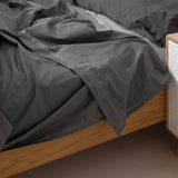 Basic Cotton Flat Sheet, Dark Grey
