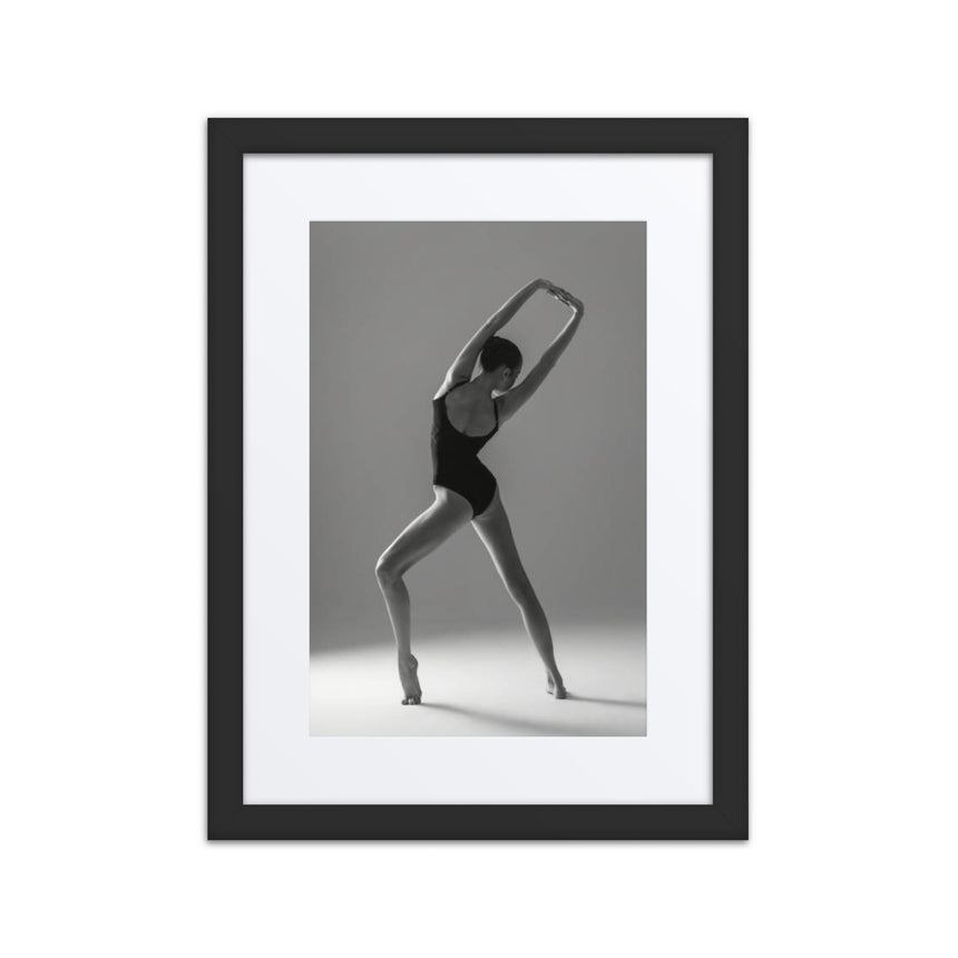 Timeless Grace – Black & White Dance Framed Poster #1 (21.5" H x 17.5" W)