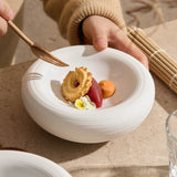 Double-Layer Ceramic Soup Bowl, White