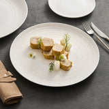 Line Texture Matte Ceramic Dinner Plate