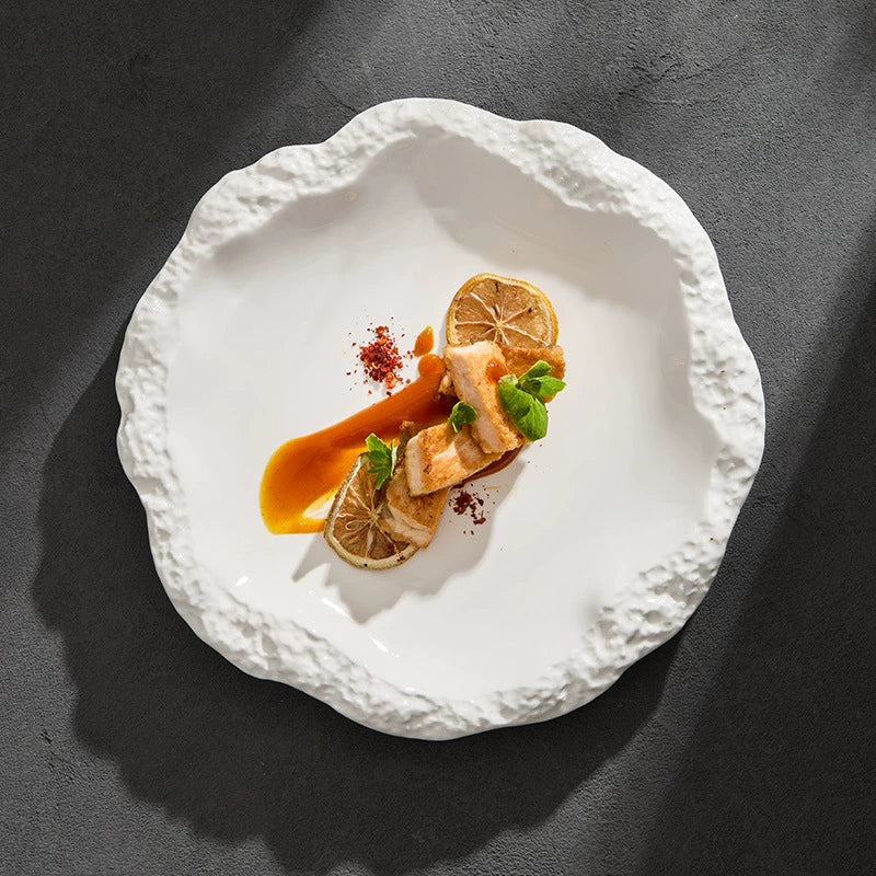 Rock Edge Matte Ceramic Plate