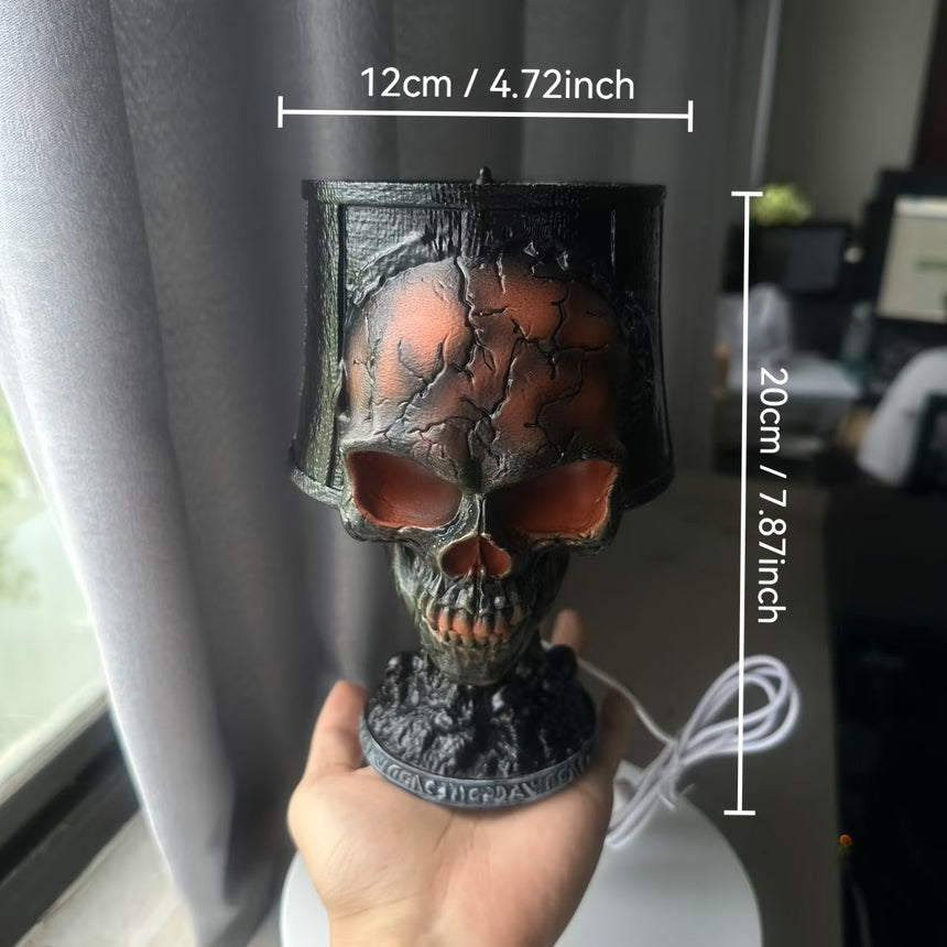 Lava Skull Table Lamp, USB, 20 cm