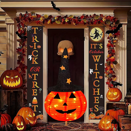 Foldable Pumpkin Light with Hat, 80.1 cm
